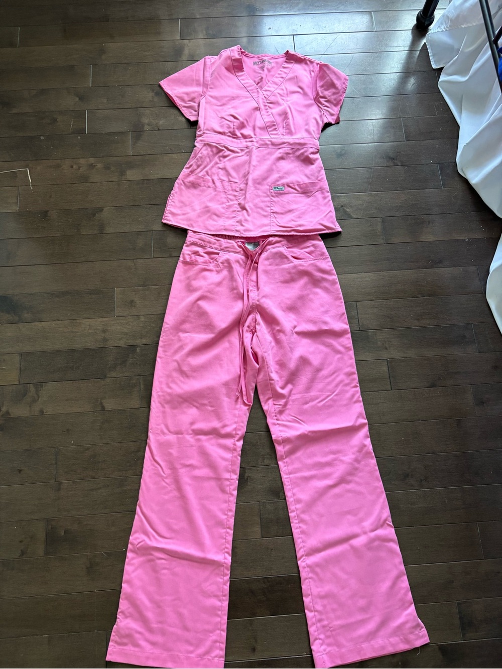 Grey's Anatomy Women's Pink Two-Piece Scrub Set